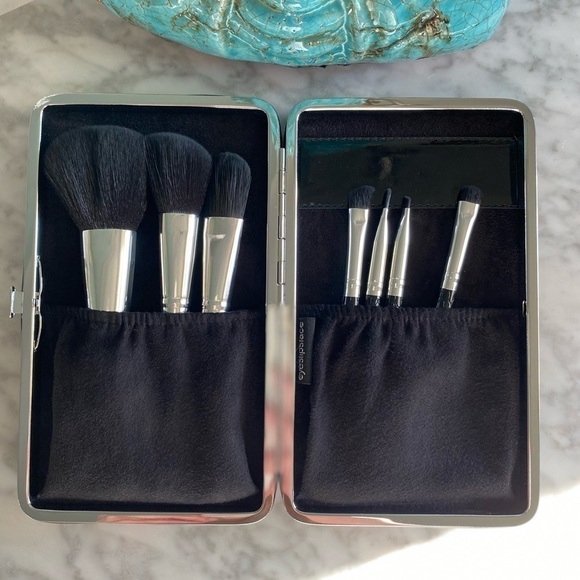 ELF Luxe Brush Collection 7 Pieces Black Croc Case New - Picture 4 of 11